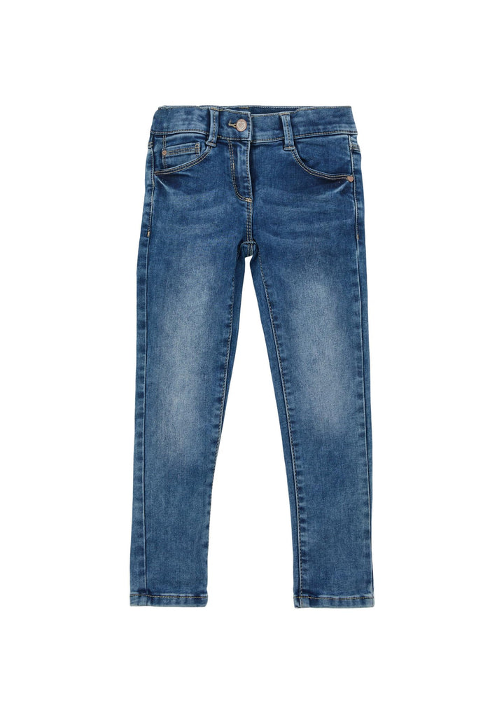 s.Oliver Mädchen Slim: Denim im Used-Look 110 Blau, 110 Blau