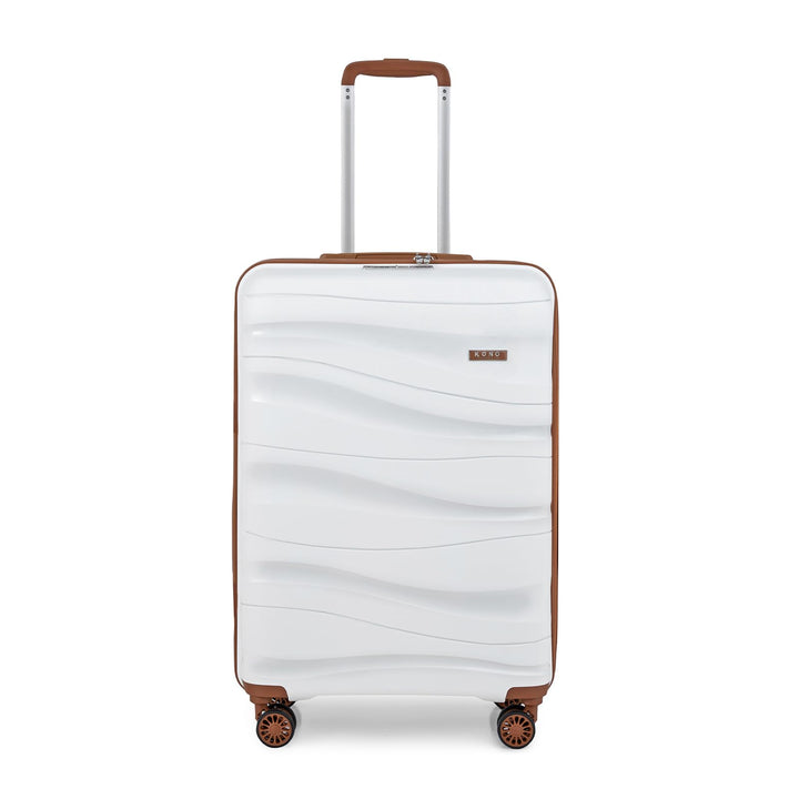 KONO Koffer Trolley Reisekoffer Mittelgross Leicht Hartschalenkoffer mit TSA Schloss Zwillingsrollen