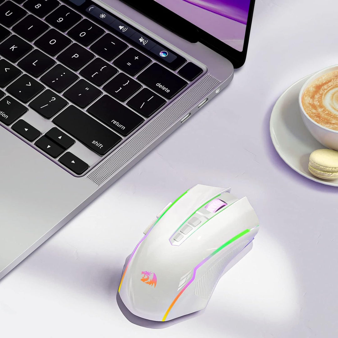 Redragon Gaming Maus Kabellose, RGB Wiederaufladbare Gaming-Maus mit 9 Macro Editing Programmierbare
