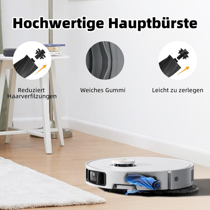 20 Stück Zubehör für Dreame L10s Pro Ultra Heat Saugroboter, Ersatzteile Set mit 1 Hauptbürste, 6 St