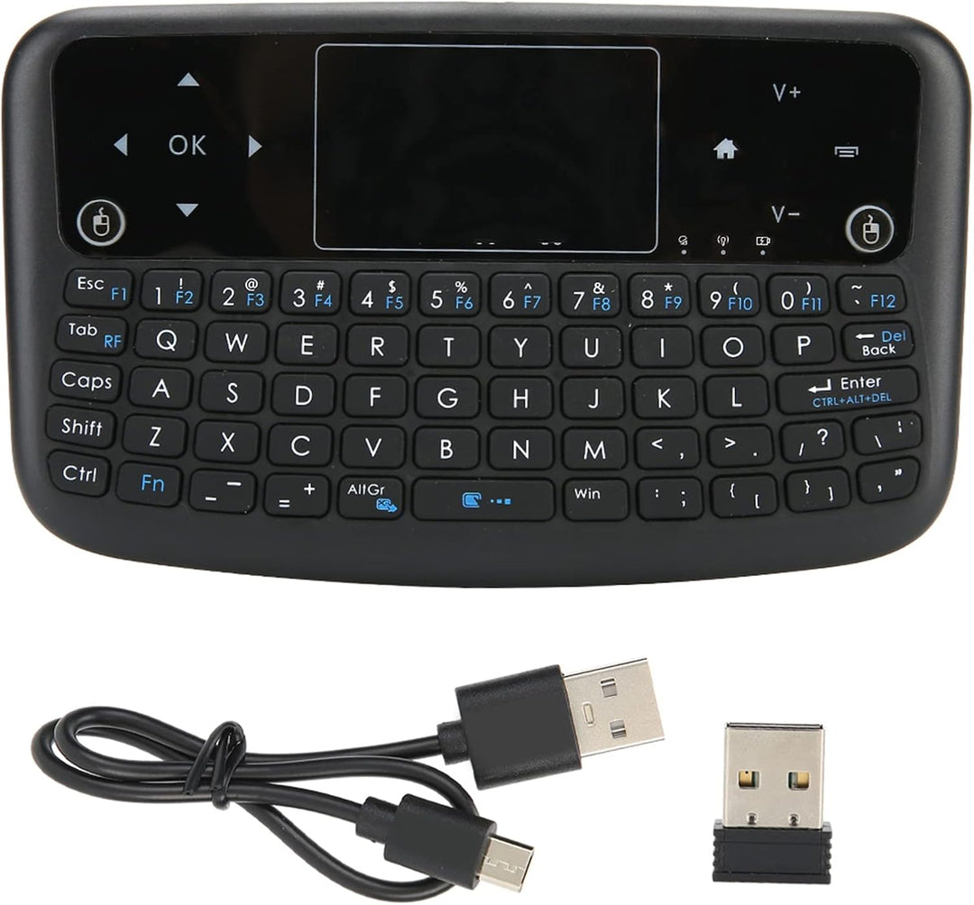 Denash 2,4 GHz Wireless-Tastatur, Hintergrundbeleuchtung Touchpad-Tastatur Fernbedienung Maus-Tastat
