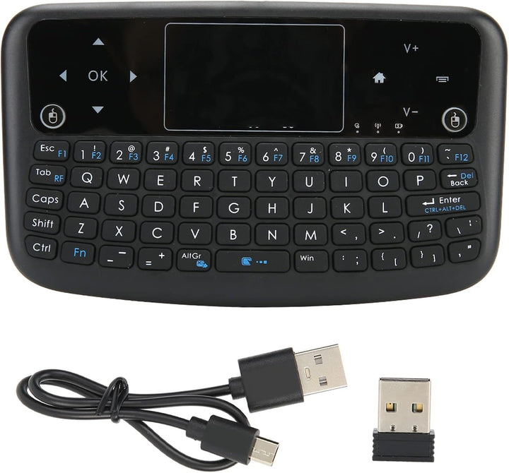 Denash 2,4 GHz Wireless-Tastatur, Hintergrundbeleuchtung Touchpad-Tastatur Fernbedienung Maus-Tastat