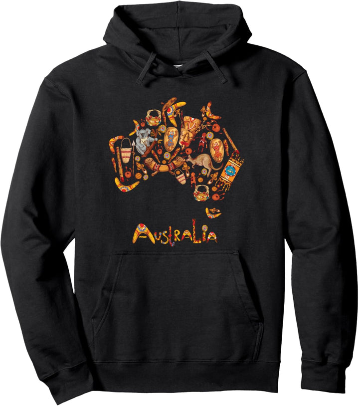Australien Kartenikone traditionelles Andenken Geschenk Pullover Hoodie