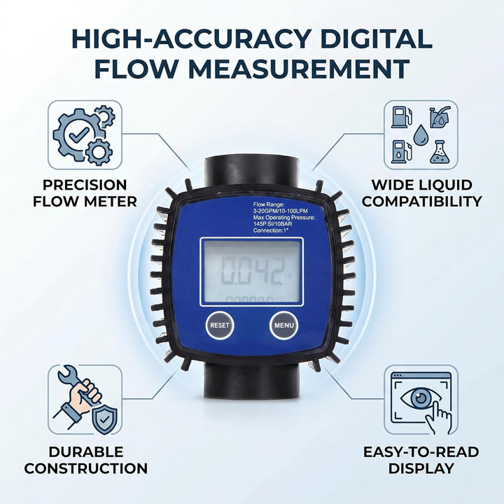 1-Zoll-Innengewinde-Digital-Turbinen-Durchflussmesser Durchflussmesser für Wasser-Öl