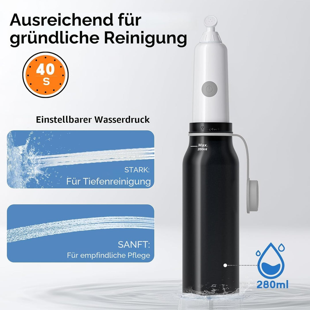 BIGCOW Tragbare Bidet mit 3 Sprühmodi | Elektrische Po Dusche | IPX7 Wasserschutz &amp; Druckregulierung