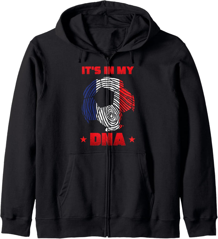 In Meiner DNA Frankreich Spieler Mannschaft Fussball Fussball Kapuzenjacke