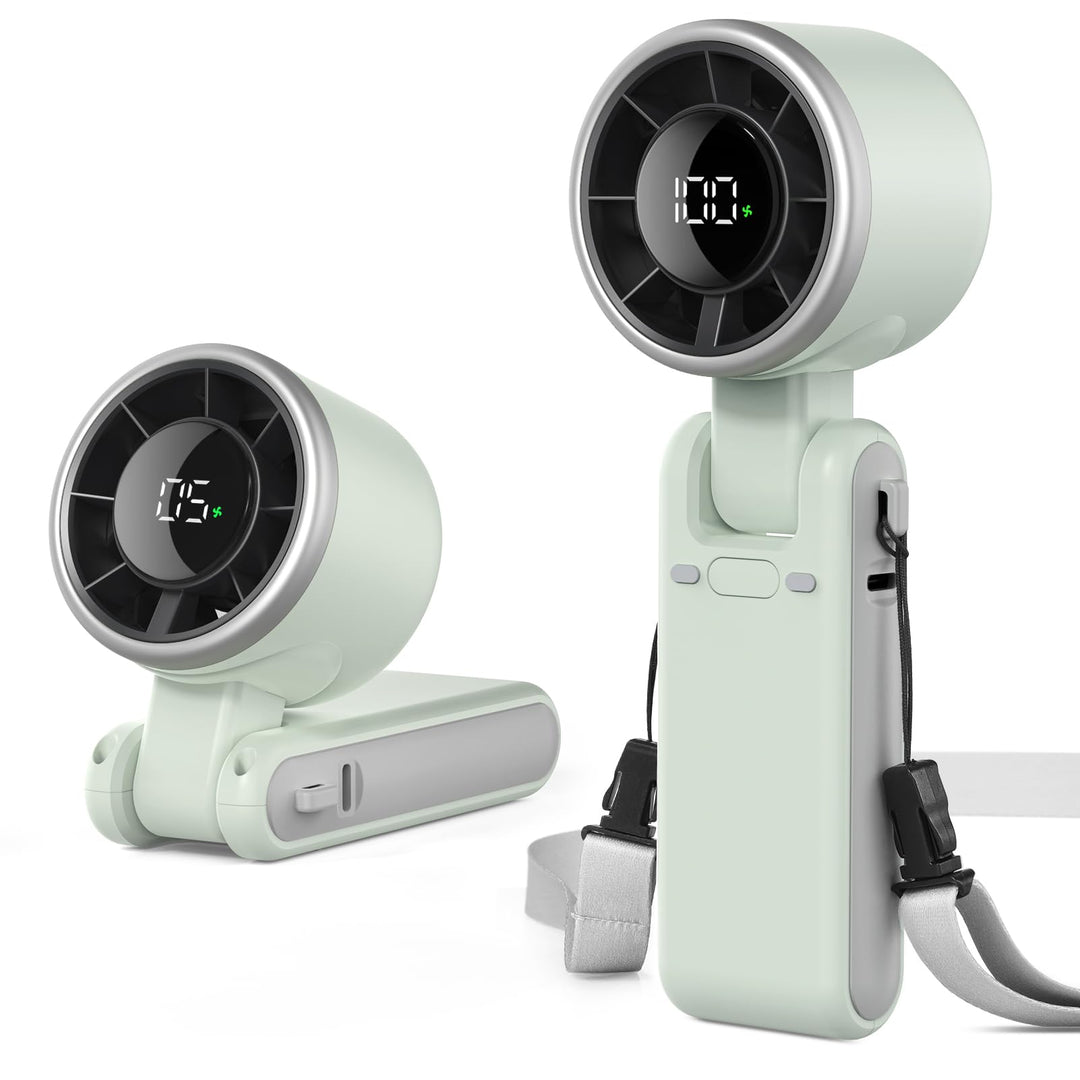 EasyAcc Turbo Handventilator, 13350 U/min Sehr starker Wind, 4000mAh handventilator akku aufladbar,