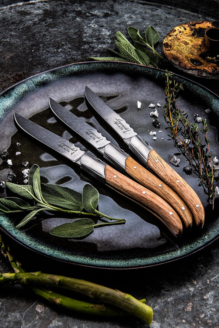 Laguiole Style de Vie Steakmesser Luxury Line, 6-teilig, Eichenholz