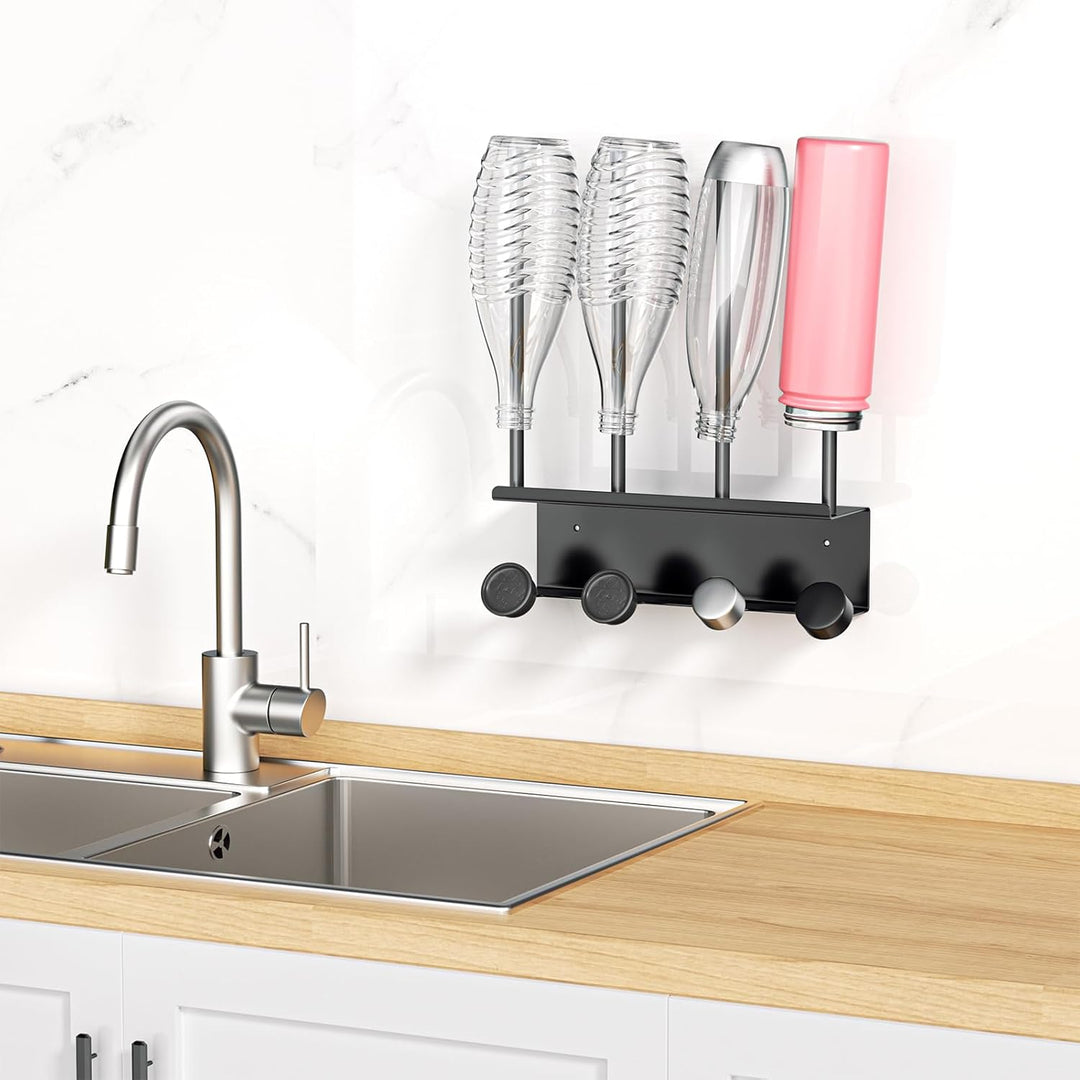 Flaschenhalter Wand, Abtropfgestell Flaschen, Metall Flaschen Abtropfständer, Flaschentrocknerstände