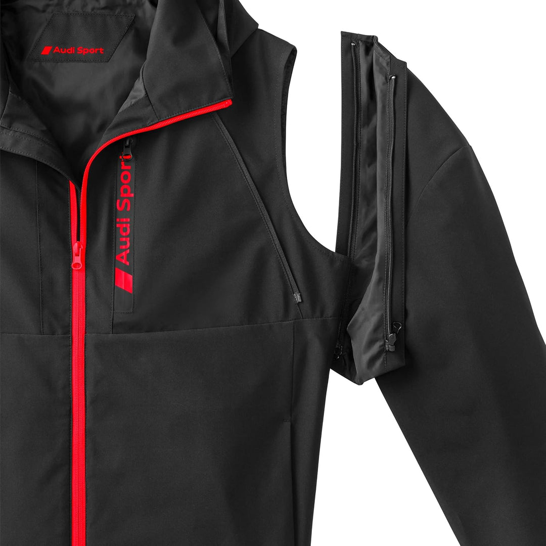 Audi Sport Zipoff Jacke (XXXL) 3XL Schwarz, 3XL Schwarz