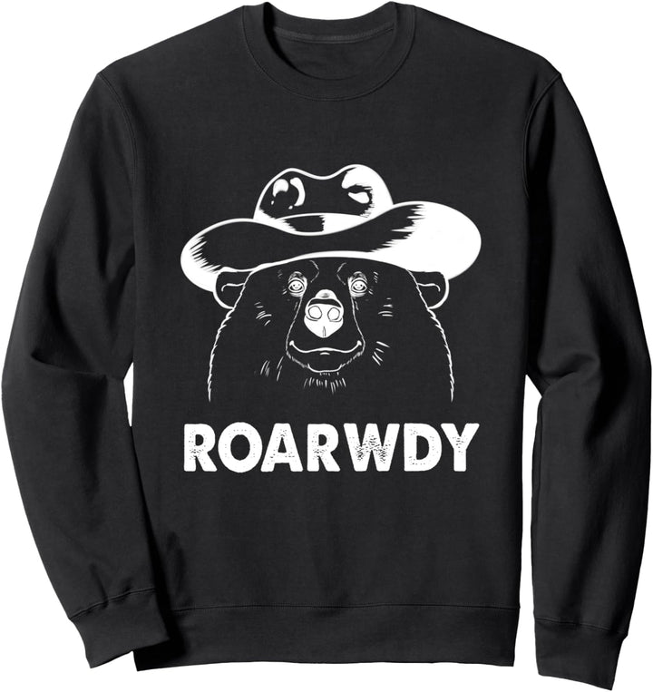Roarwdy Howdy Meme Grizzly Meowdy Texas Cowboybär Sweatshirt