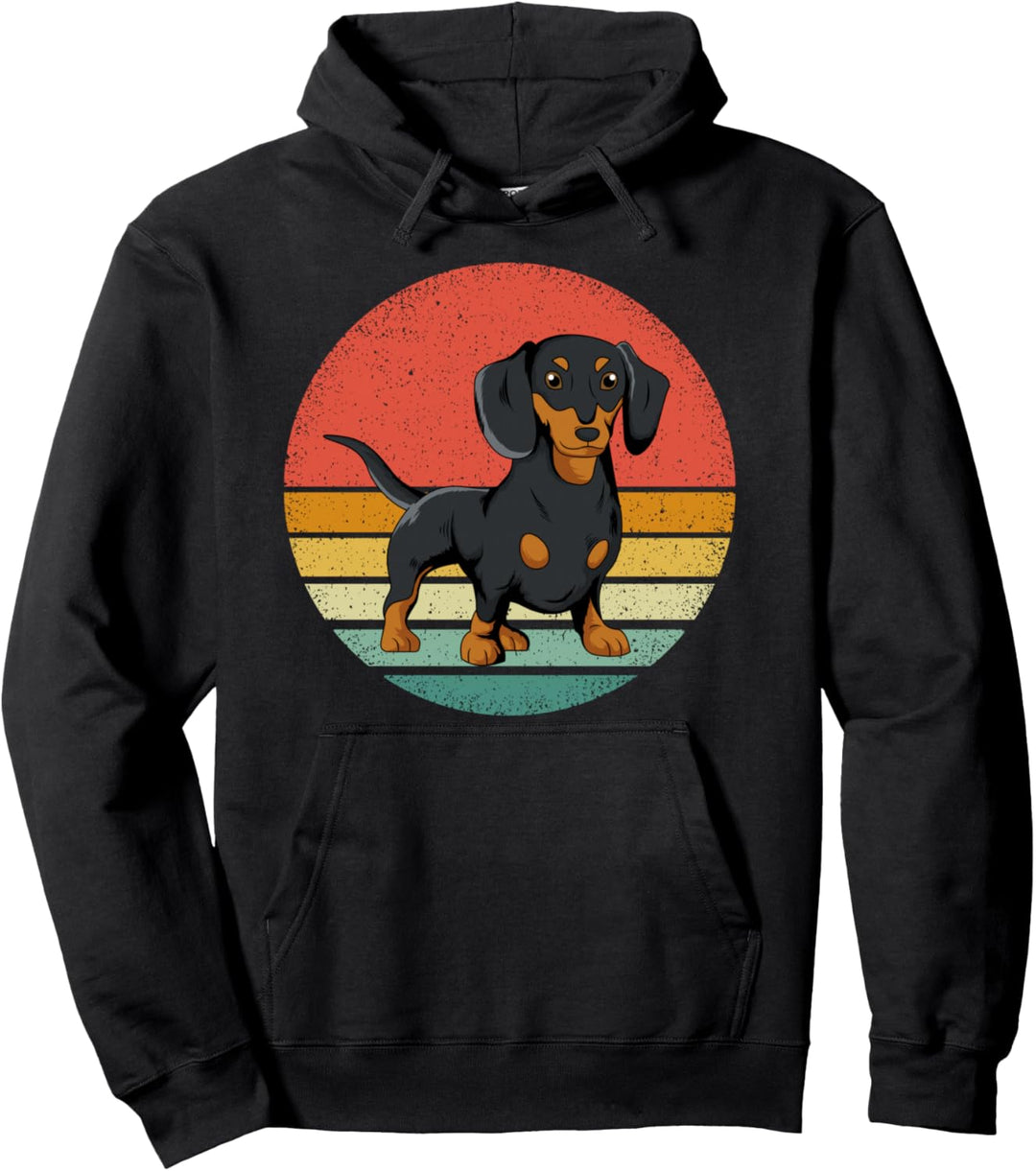 Dackel Vintage Dachshund Retro Hundehalter Geschenkidee Pullover Hoodie