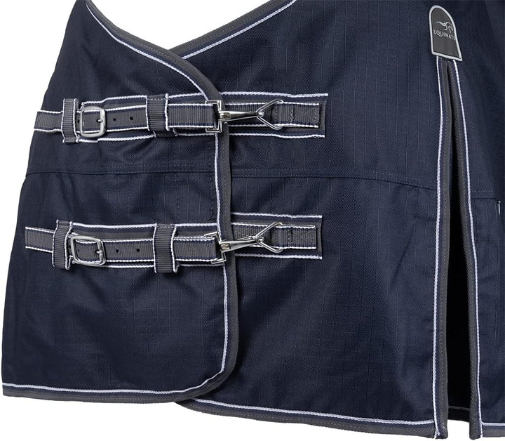 Equinate Regendecke Oakland Highneck Weidedecke mit Fleece 155cm Navy Navy 155cm, Navy 155cm