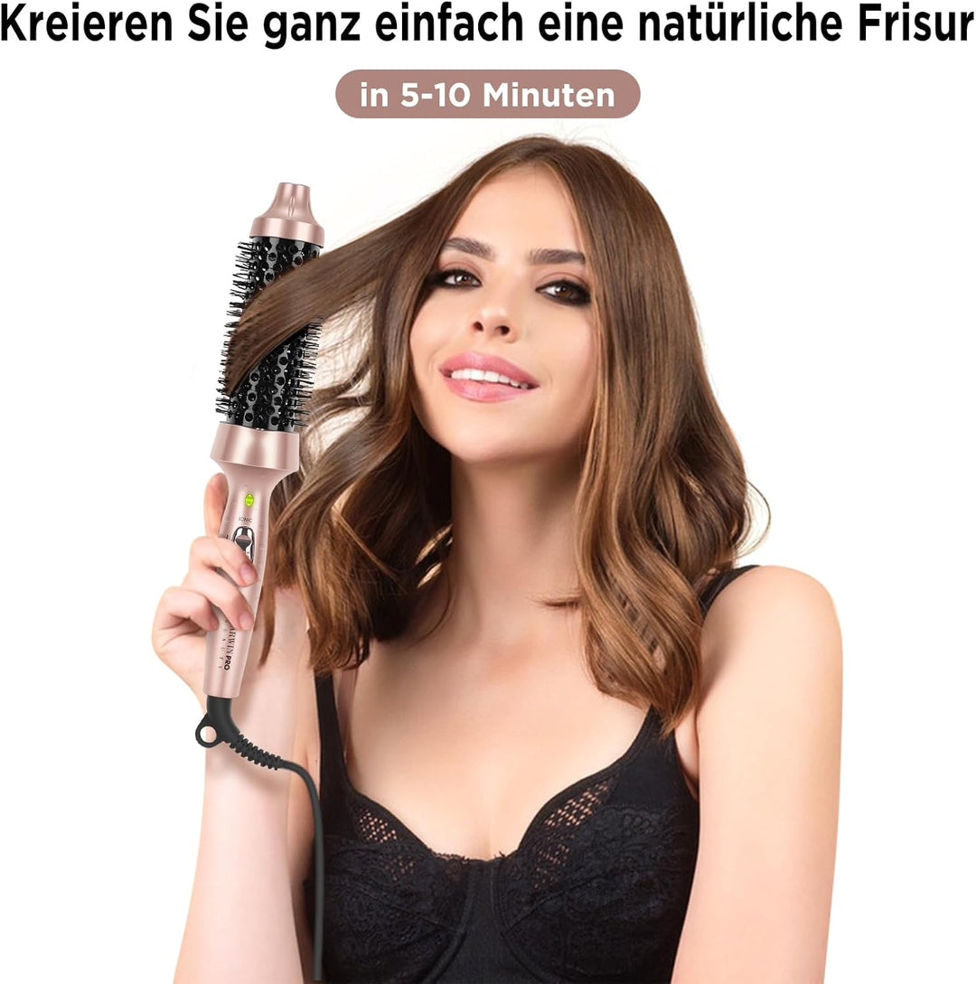 PARWIN PRO BEAUTY Thermal Brush Lockenbürste 35mm mit Heizung Keramik Turmalin Glätteisen Lockenstab