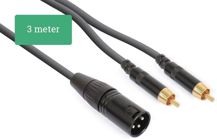 PD Connex Kabel – CX58-1 – 1x XLR Stecker – 2x RCA 3 Meter, 3 Meter