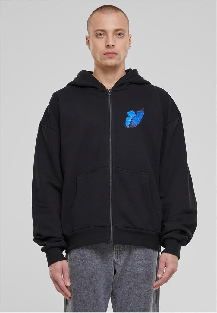 Mister Tee Herren Le Papillon Heavy Oversize Zip Hoody S Schwarz, S Schwarz