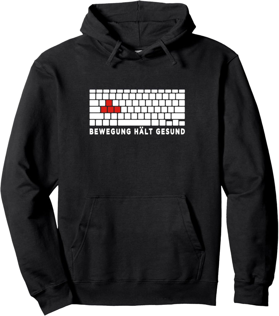 Bewegung hält gesund Gaming Tastatur PC Gamer WASD Pullover Hoodie
