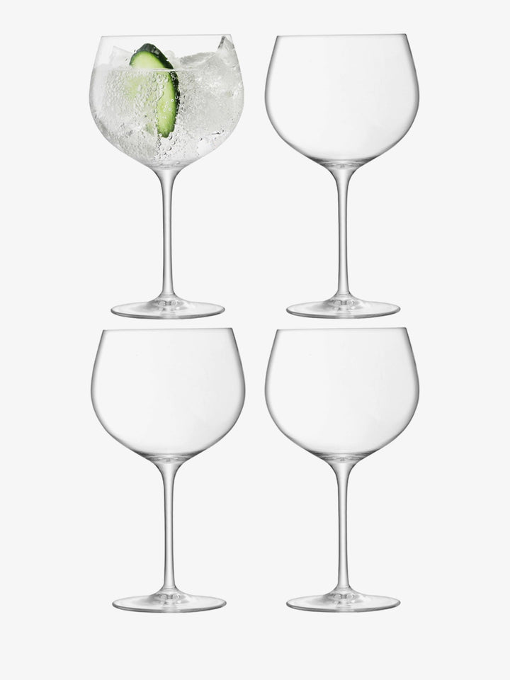 LSA Balloon Ginballonglas 680ml Klar x 4 Einzelbett, Einzelbett