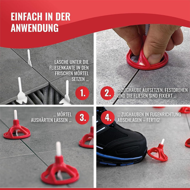 Nivilli SPINNY - 250 Stück Zuglaschen/Fugenbreite 1.5mm - Materialdicke 3-15mm / Ein technisch hochw