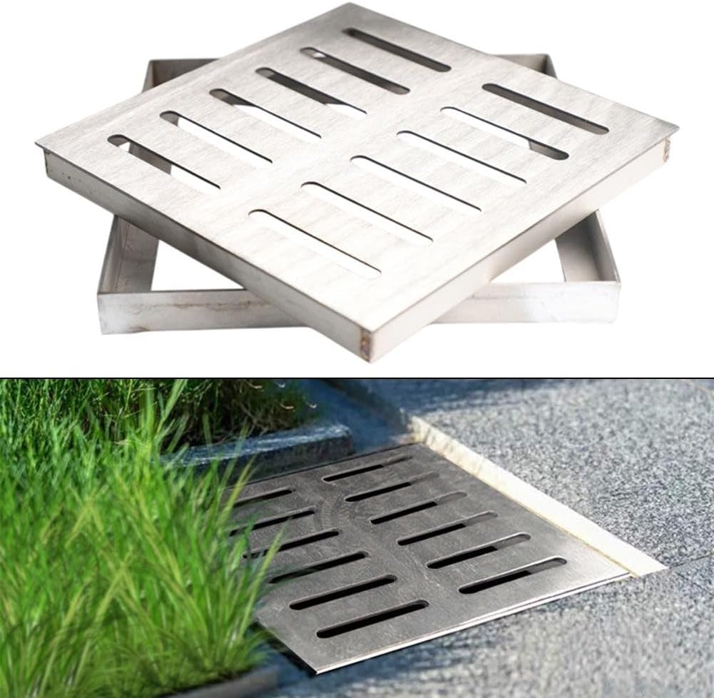 Versenkte Schachtabdeckung, Edelstahl-Abflussgitter, Outdoor-Entwässerungsabdeckung, für Strassenran