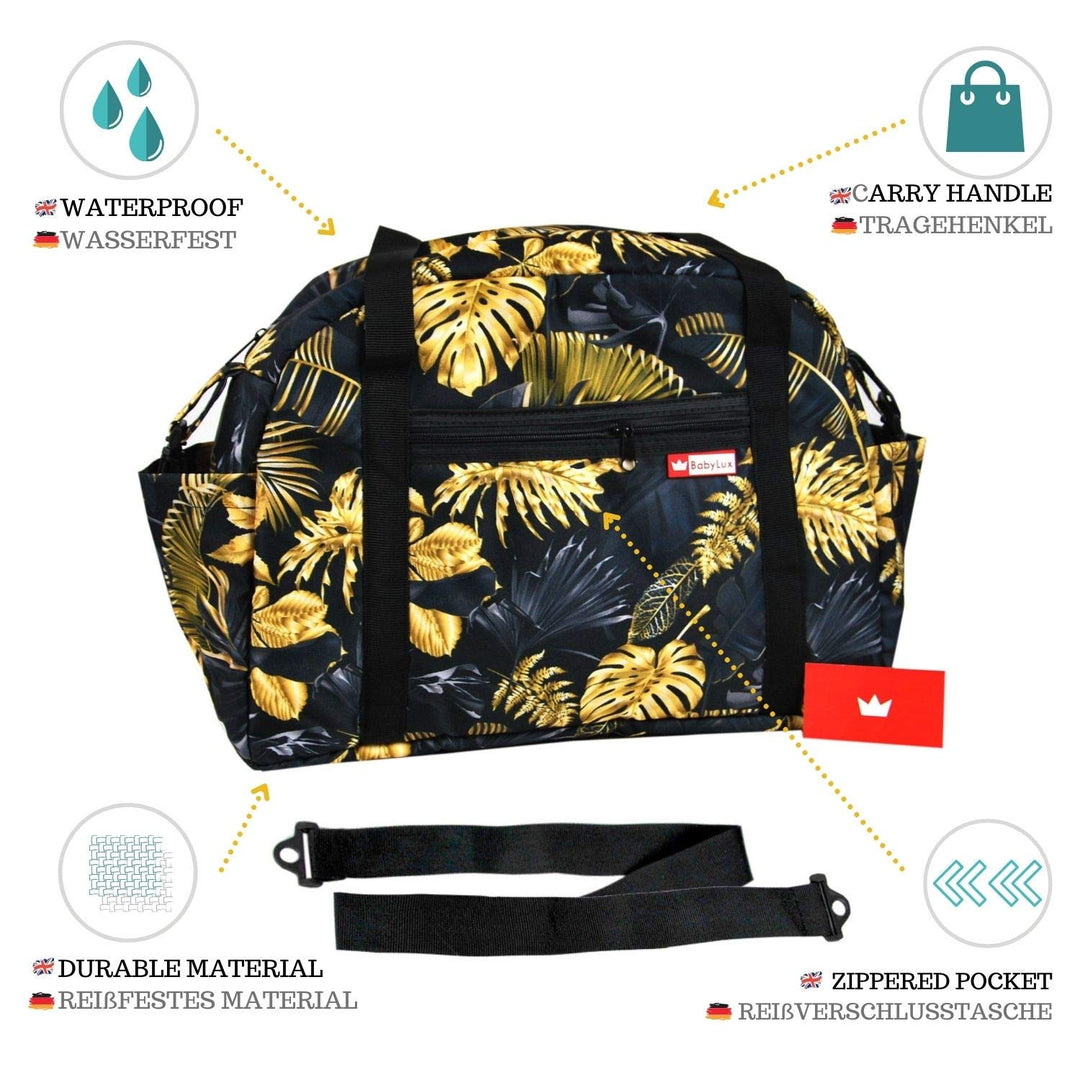 BabyLux Wickeltasche COLORFUL Kinderwagen Buggy Grosse Handtasche Babytasche mit Befestigung für Mut
