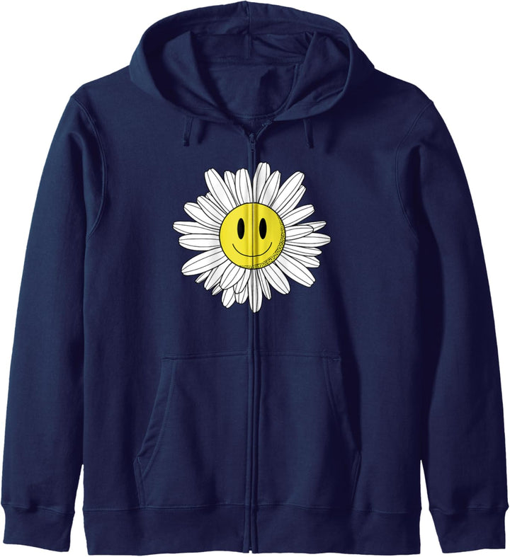 Trendy Big Smiling Daisy Kapuzenjacke