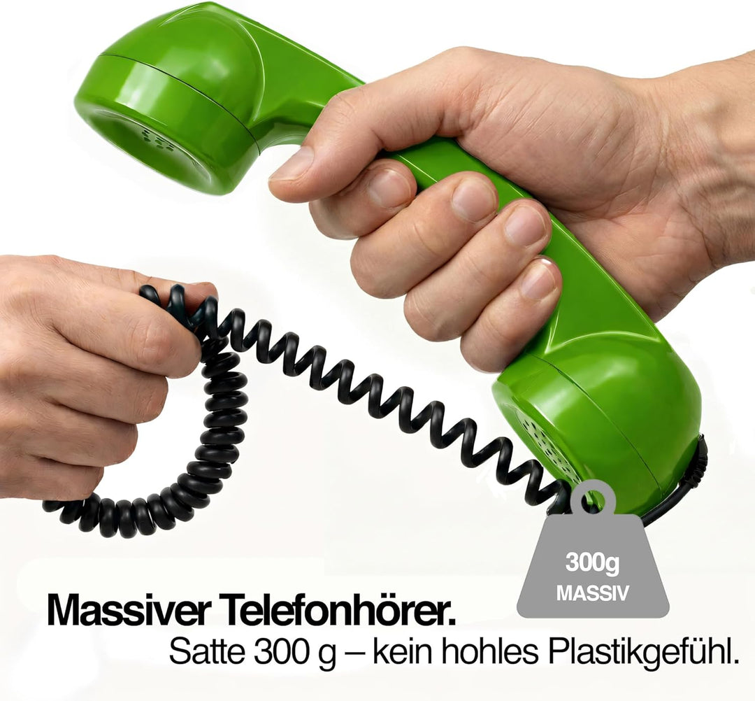 Retro Handyhörer für Apple iPhones mit Lightning (passender Adapter mit inbegriffen) in der Form ein