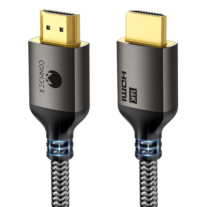 CONMDEX 16K HDMI 2.2 Kabel 2M – 96 Gbit/s Ultra High Speed, 8K@120 Hz/144 Hz, 4K@240 Hz, eARC, HDR,