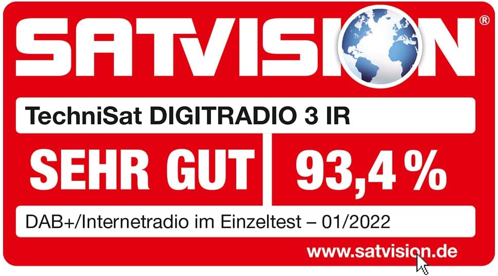 TechniSat DIGITRADIO 3 IR - Stereo DAB Radio Kompaktanlage (DAB+, UKW, CD-Player, Bluetooth, Interne