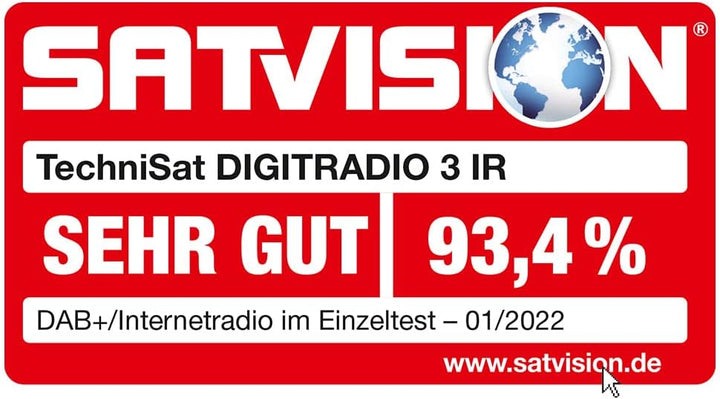 TechniSat DIGITRADIO 3 IR - Stereo DAB Radio Kompaktanlage (DAB+, UKW, CD-Player, Bluetooth, Interne