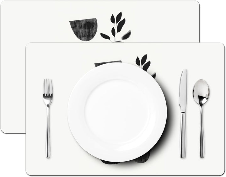 KitchenYeah© Platzsets Abwaschbar 6-Teilig 45x30 cm Tischsets Platzdeckchen rutschfeste Platzset Unt
