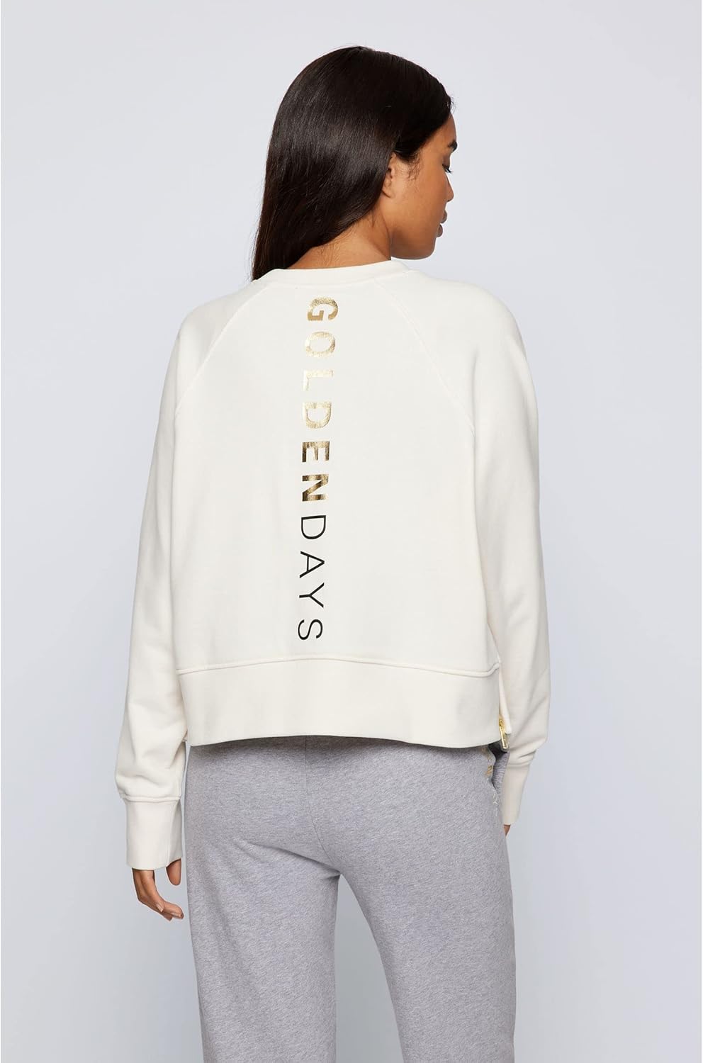 BOSS Damen C_elia_Gold Sweatshirt L Open White118, L Open White118