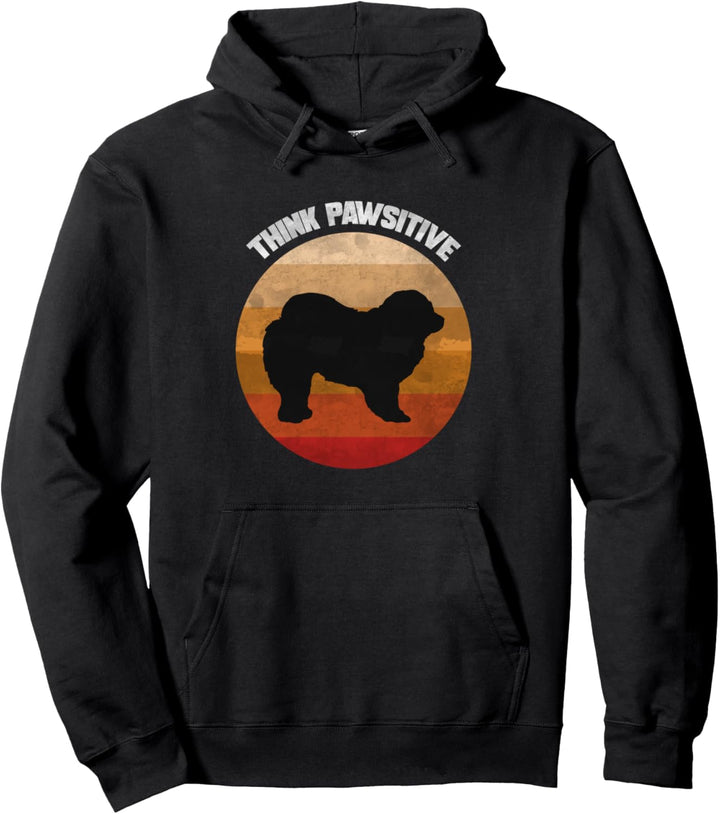 Chow Chow Think Pawsitive Hund Pullover Hoodie