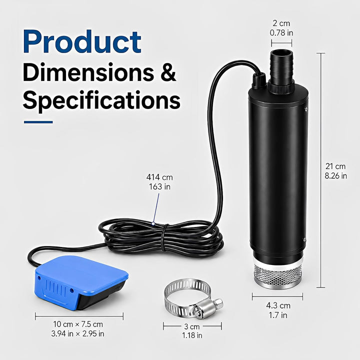 Akku Wasserpumpe für Bosch 18V System GBA Akku 30L/min Tragbare | Wasserpumpe &amp; Sumpfpumpe Wasserpum