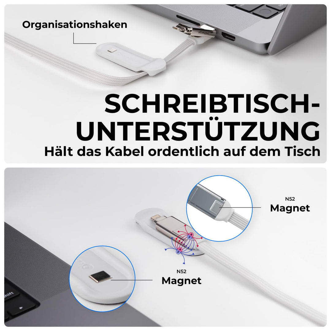 Rolling Square inCharge XL 200 cm - USB-C-Kabel, Universal-Smartphone-Kabel, Geschenk für Männer, 6-