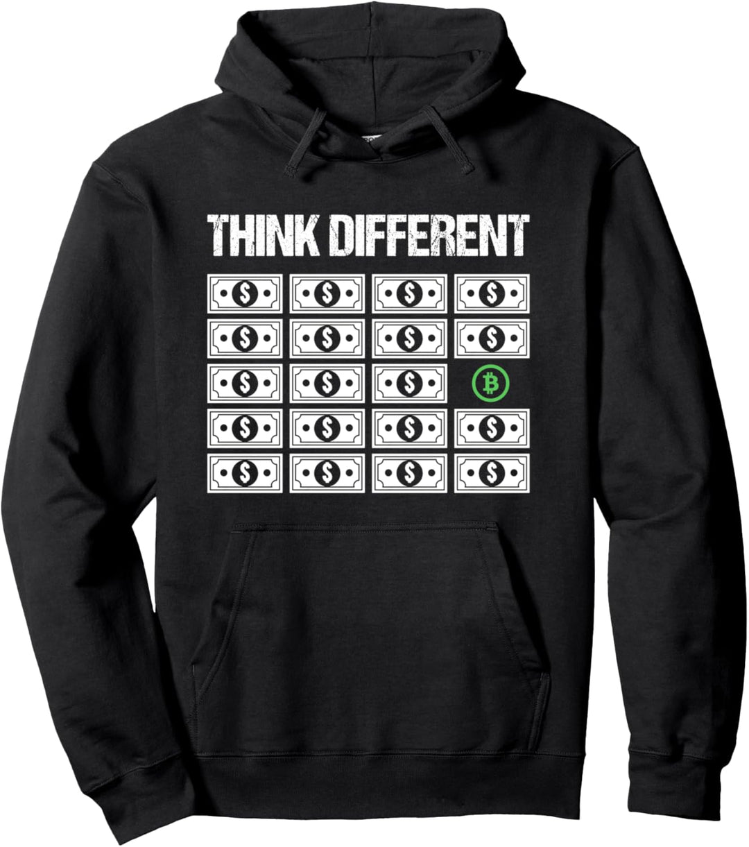 Think Different Krypto Kryptowährung BTC Pullover Hoodie
