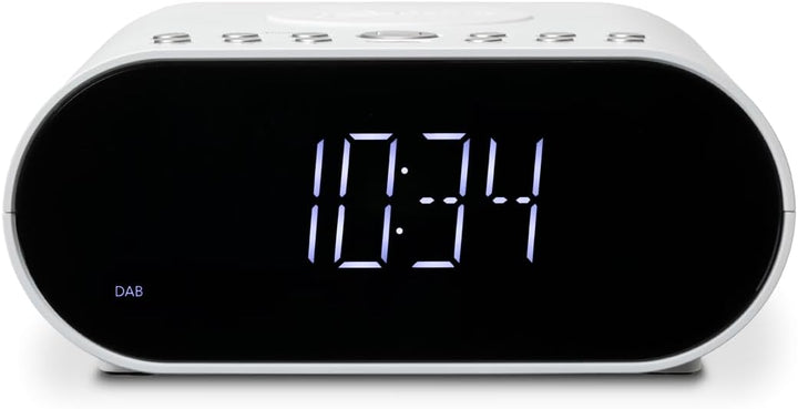 Roberts Ortus Charge Radiowecker Dab+/FM/Bluetooth mit Qi-Ladegerät, Weiss