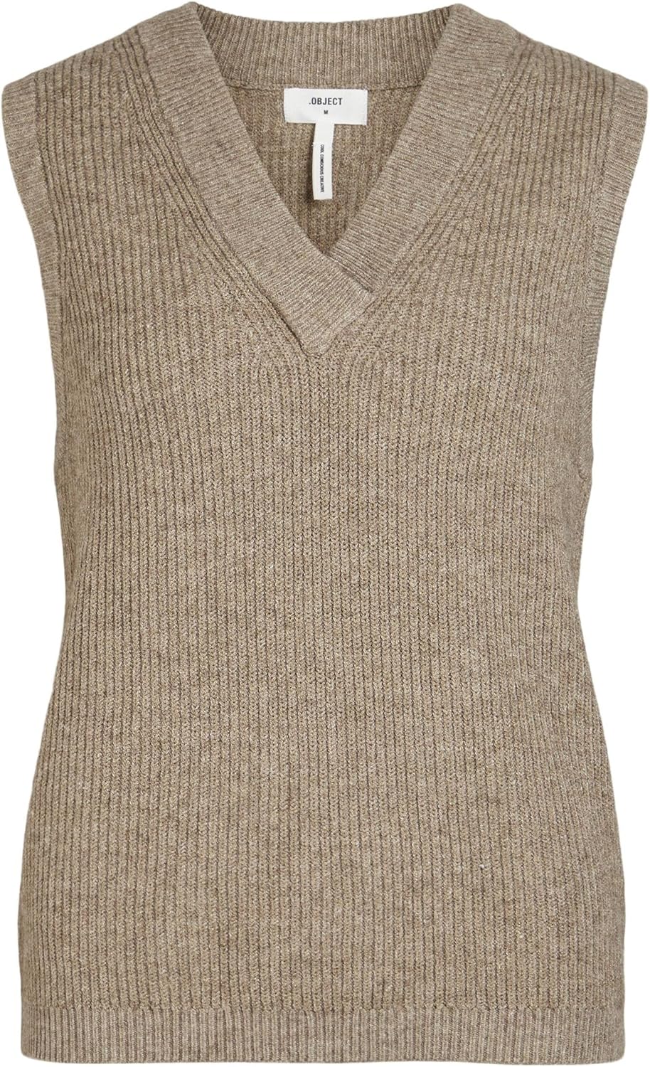 Object female Strickweste OBJMALENA M Fossil, M Fossil