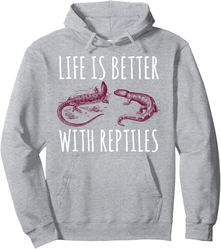Eidechsen Reptilien Haustier Besitzer Leben ist besser mit Pullover Hoodie