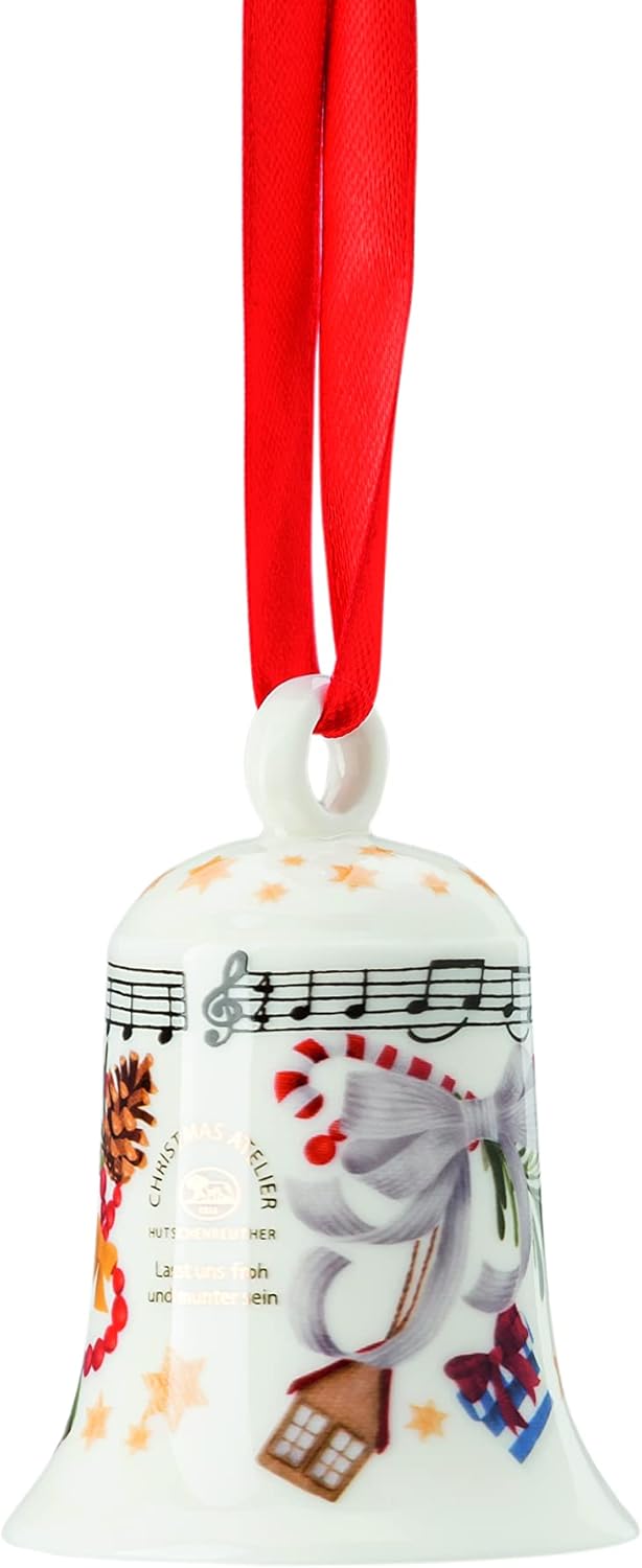 Rosenthal Hutschenreuther Weihnachtslieder 21 'Porzellanglocke - Lasst Uns froh. ' 7 cm