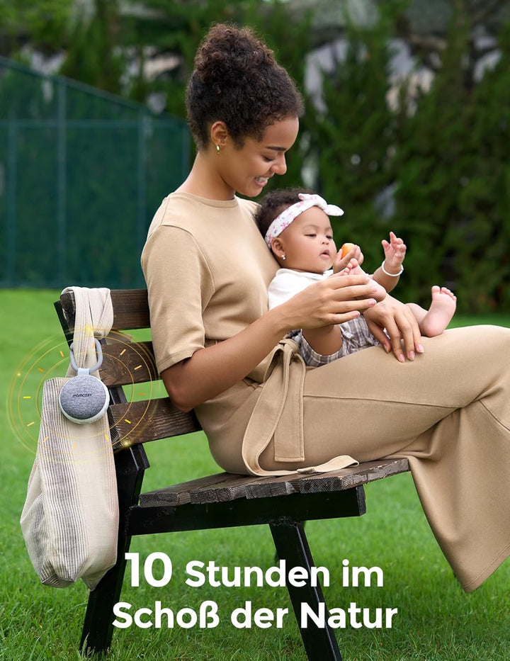 Momcozy WN06 Tragbare White Noise Machine Baby mit Nachtlicht – Weisses Rauschen Gerät für Neugebore