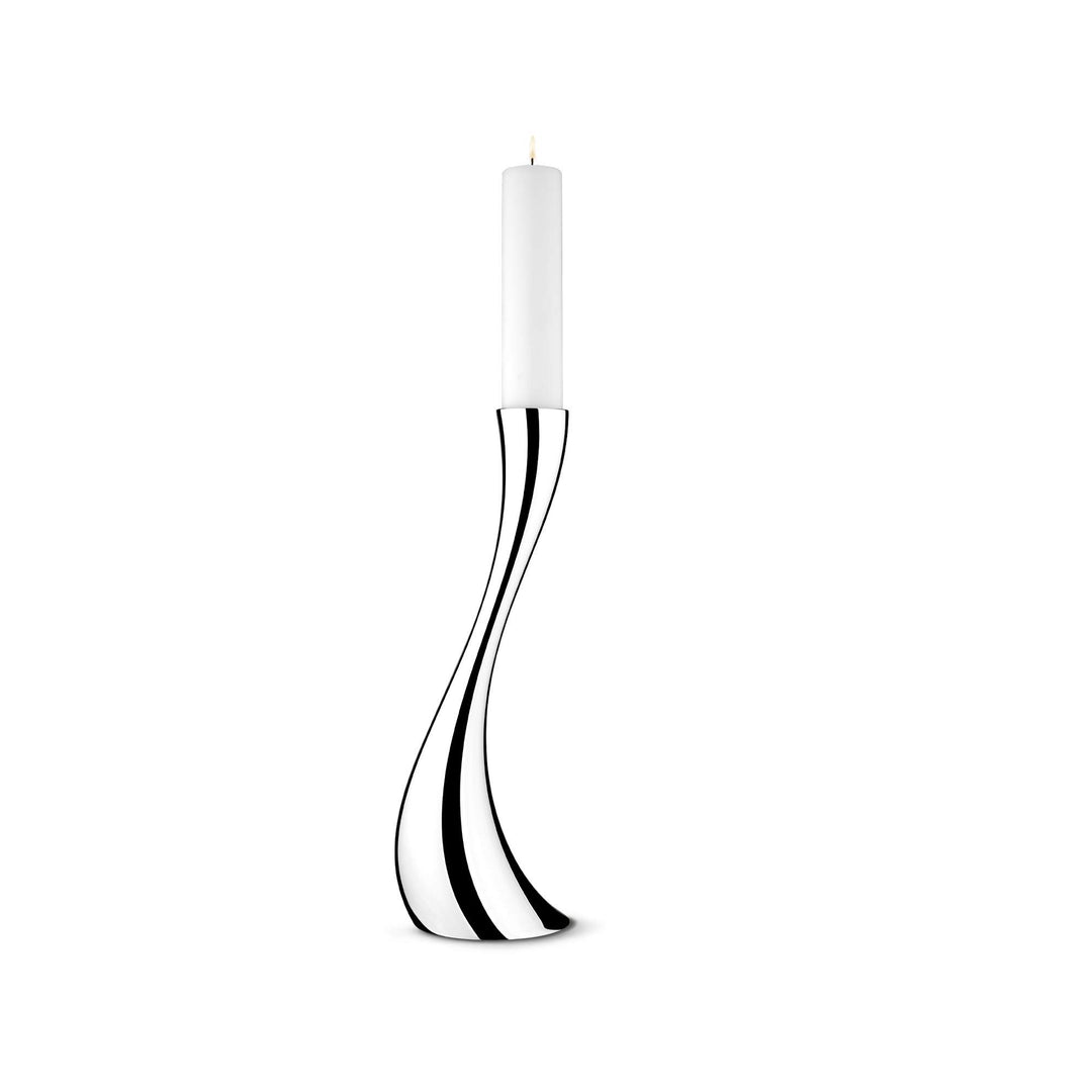Georg Jensen Cobra Boden Kerzenhalter, Steel Silver, S