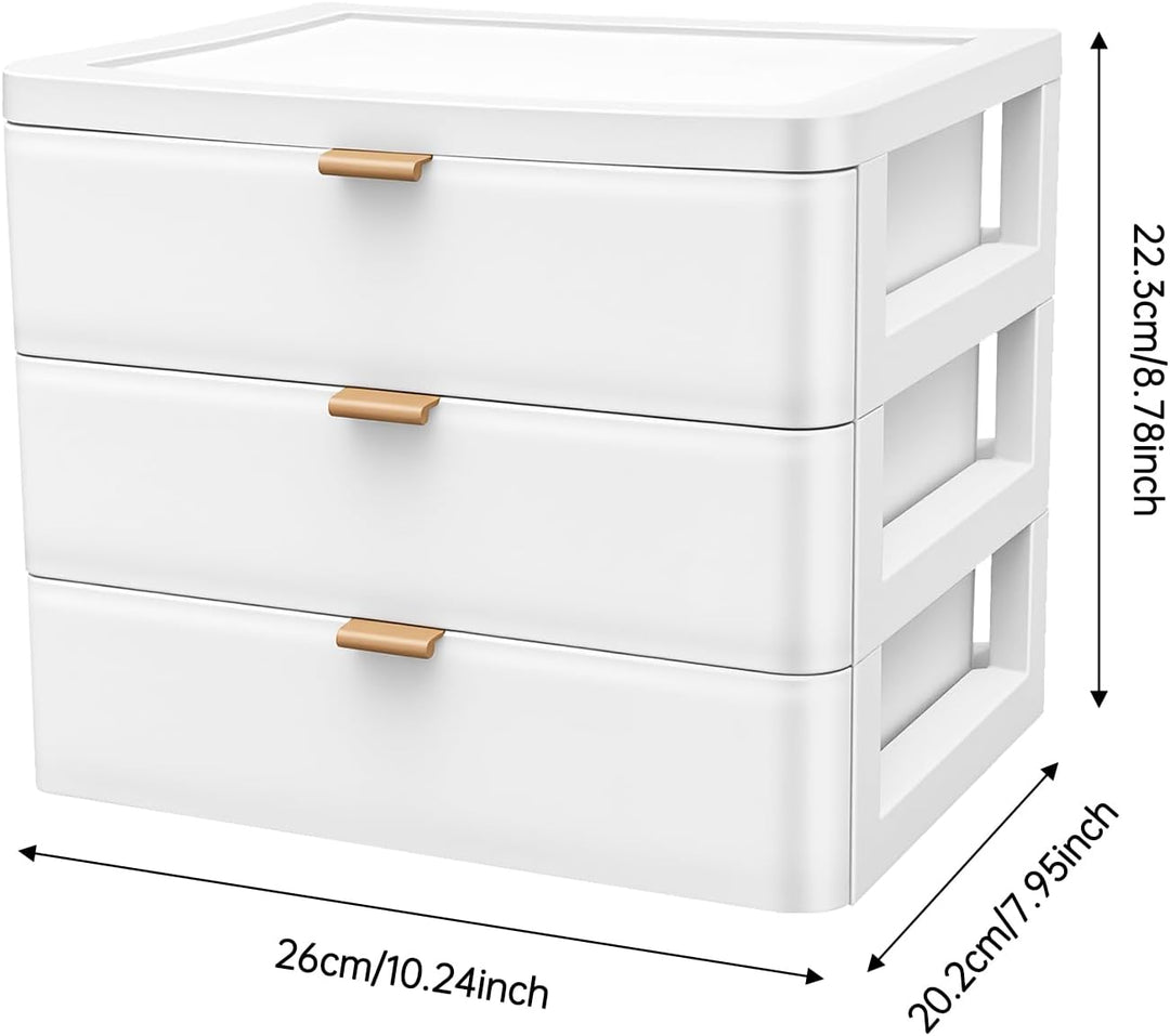 Schreibtisch-Aufbewahrungsbox Schubladenbox Schreibtisch-Organizer Aufbewahrungs-Organizer mit 3 Sch