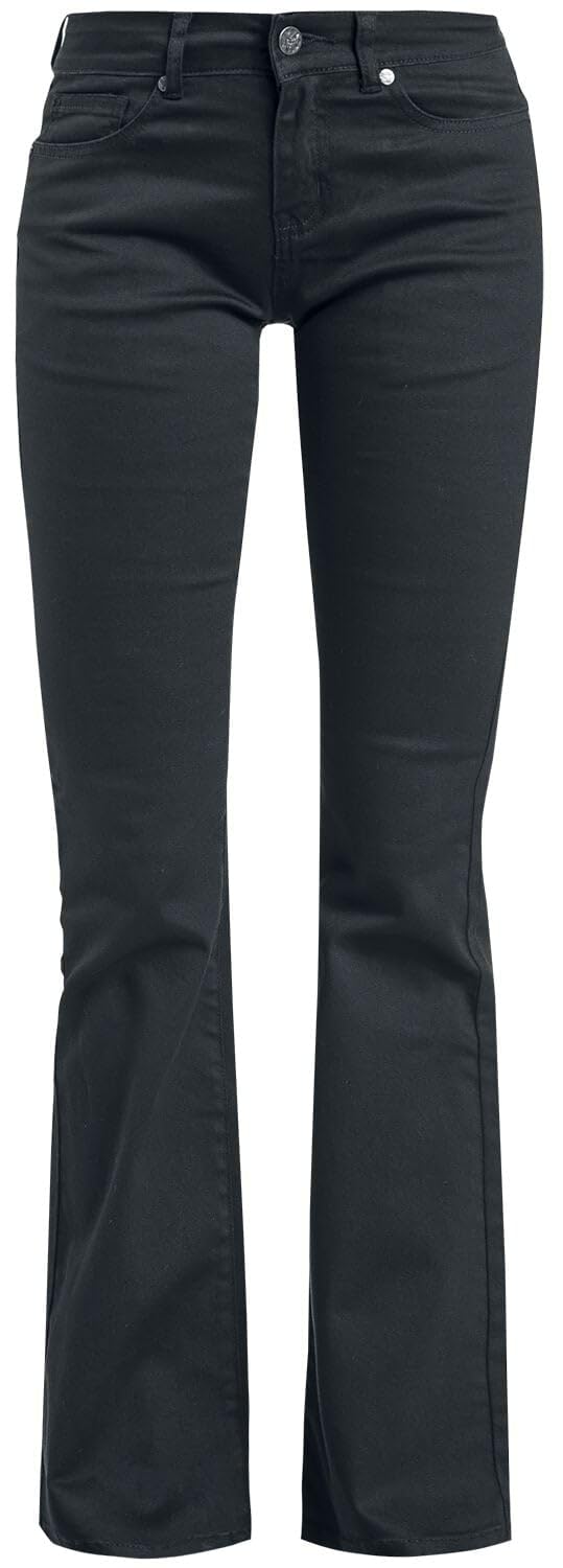 Black Premium by EMP Damen Schwarze Jeans mit Schlag W33L34