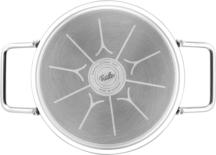 Fissler Adamant / Aluminium-Kochtopf (Ø 18 cm, 2L) Töpfe-beschichtet mit Metall-Deckel, antihaftend