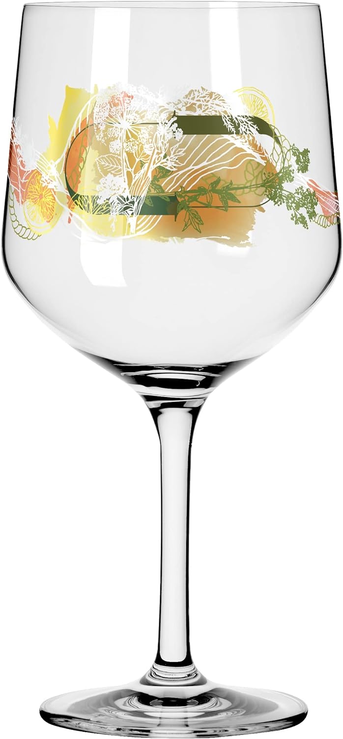 Ritzenhoff 3791001 Gin-Glas 700 ml – 2er-Set – Serie Botanic Lights Nr.1 – 2 Stück mit Sommerfarben