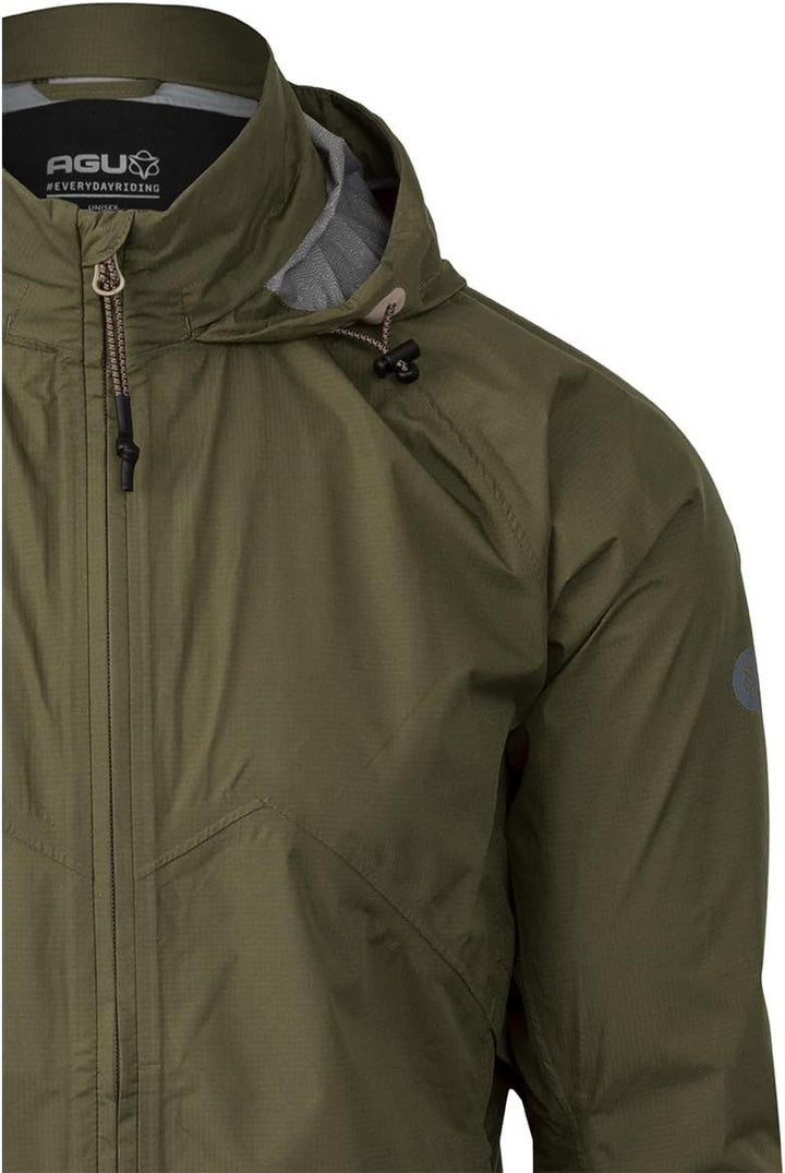 AGU Giacca Compact Rain Venture Unisex Verde Militare