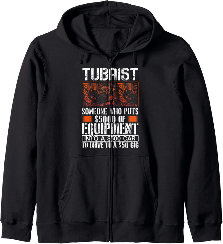 Tuba Player Brass Humor Gift Funny Tubaist Struggle Facts Kapuzenjacke