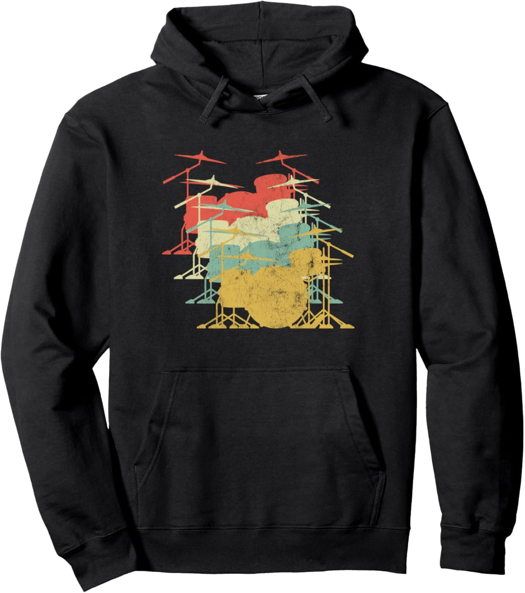 Retro-Schlagzeug (Jahrgang) - Trommel Pullover Hoodie