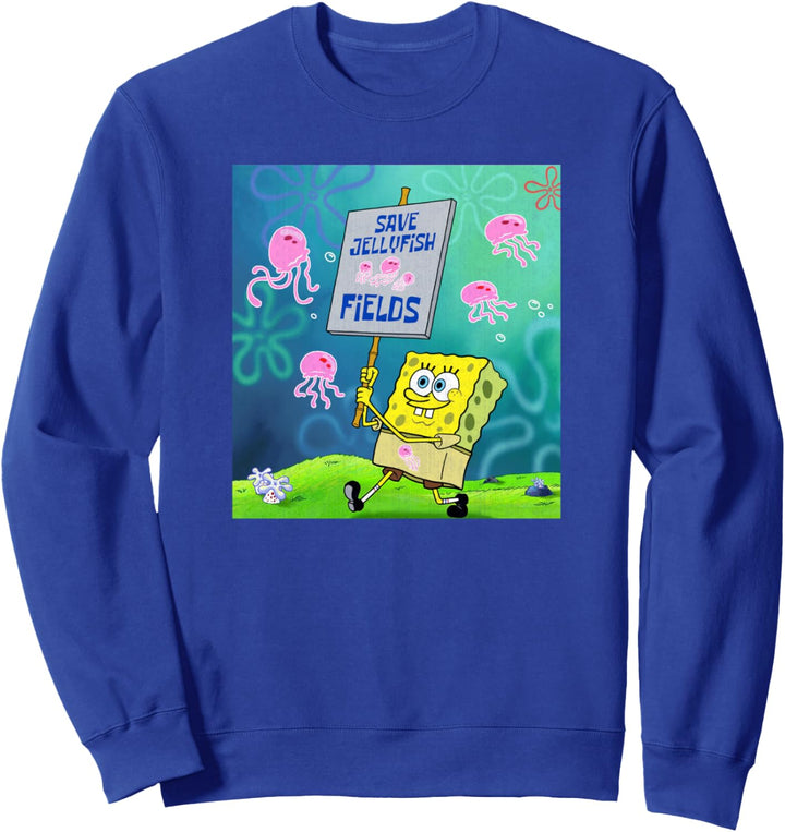 SpongeBob SquarePants Save Jellyfish Fields Sweatshirt